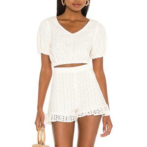Amuse Society Woven Eyelet Set